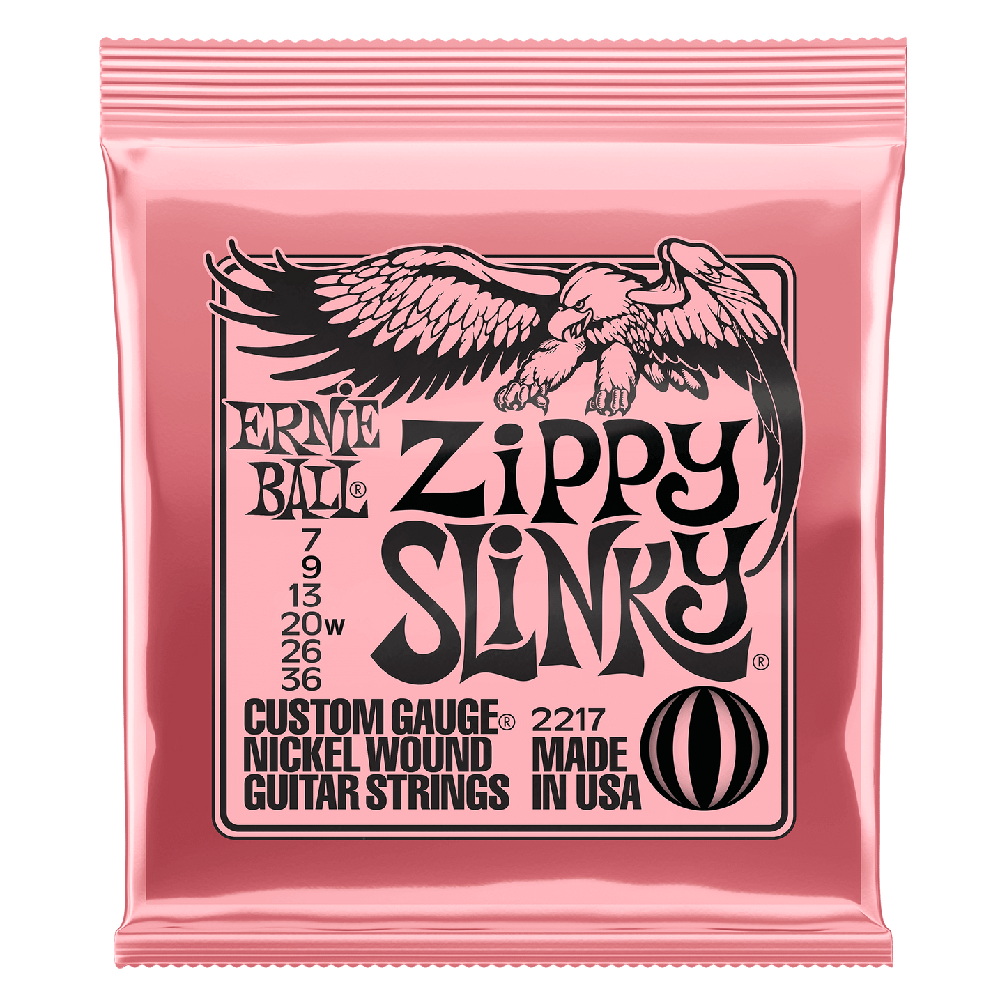 Ernie Ball Zippy Slinky Nickel Wound Electric Guitar Strings Set - 7-36