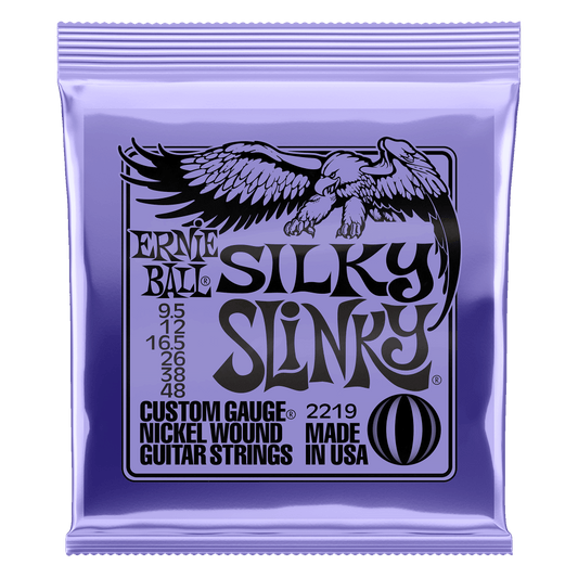 Ernie Ball Silky Slinky Nickel Wound Electric Guitar Strings Set - 9.5-48