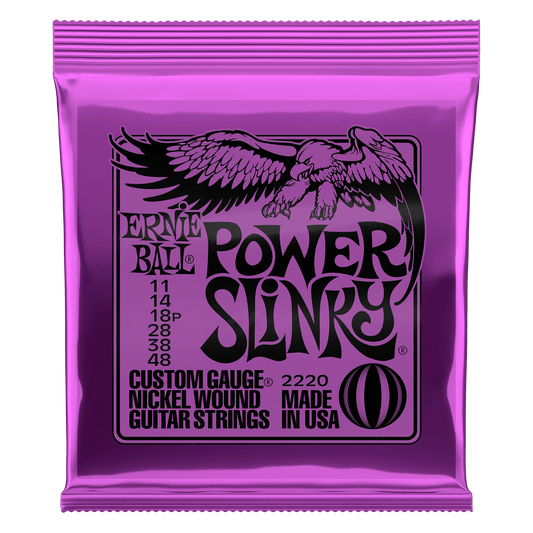 Ernie Ball Power Slinky Nickel Wound Electric Guitar Strings Set - 11-48