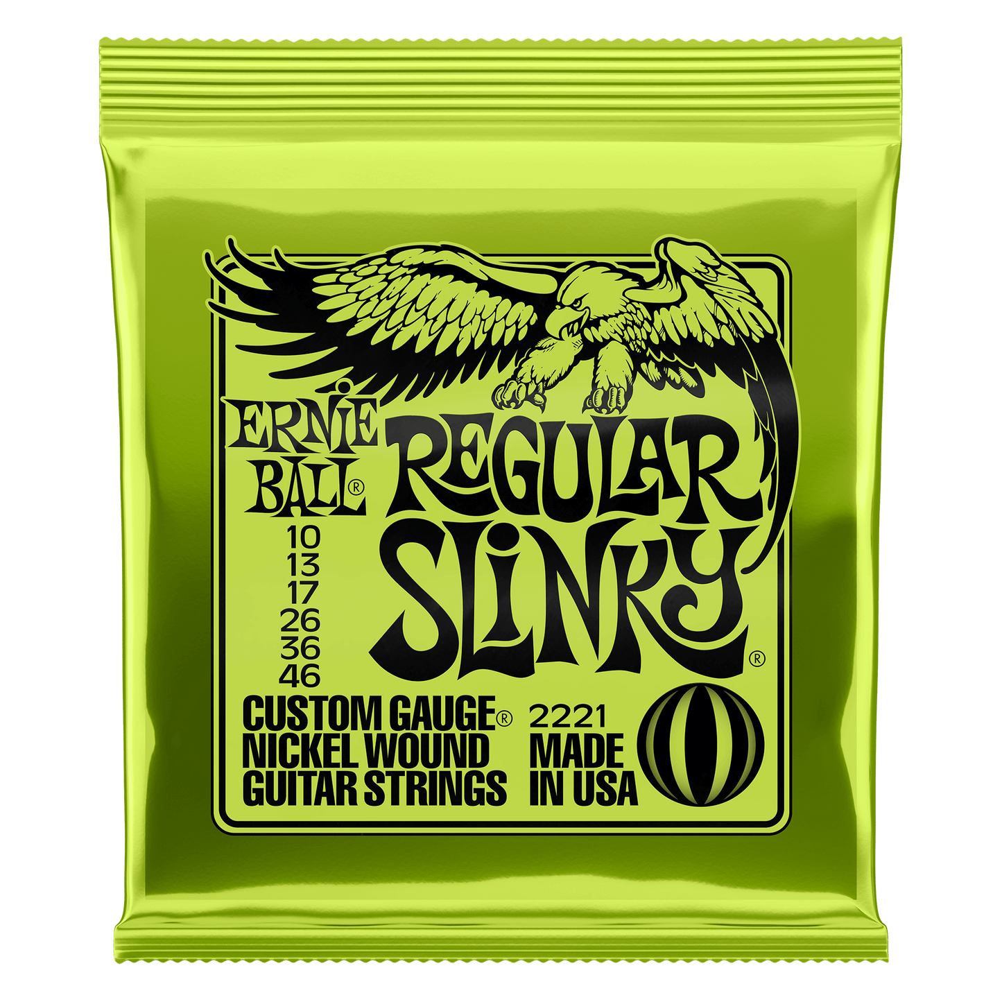 Ernie Ball Regular Slinky Nickel Wound Electric Guitar Strings Set - 10-46
