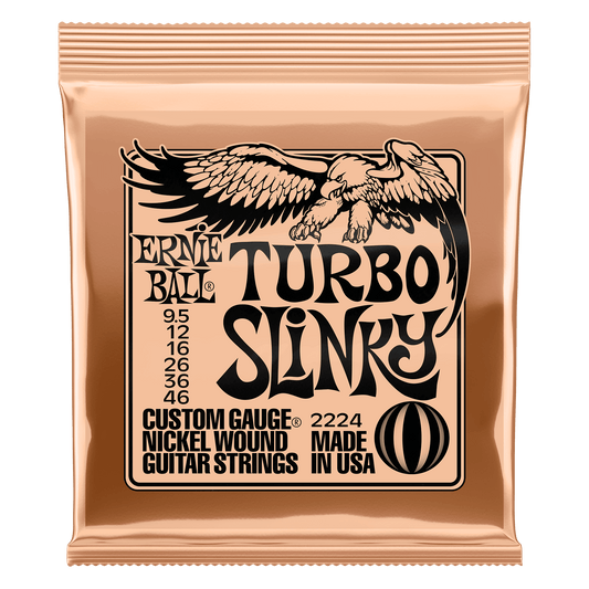 Ernie Ball Turbo Slinky Nickel Wound Electric Guitar Strings Set - 9.5-46