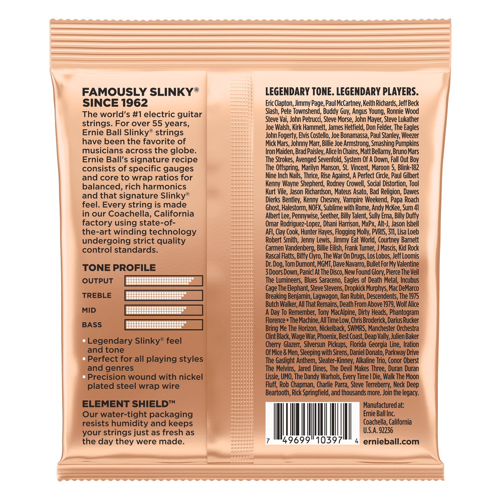 Ernie Ball Turbo Slinky Nickel Wound Electric Guitar Strings Set - 9.5-46