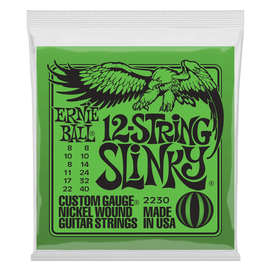 Ernie Ball Slinky 12-String Nickel Wound Electric Guitar Strings Set - 8-40