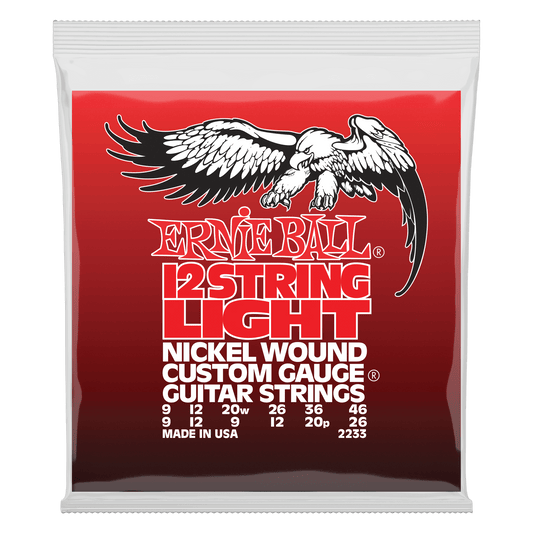 Ernie Ball Light 12-String Nickel Wound Electric Guitar Strings Set - 9-46