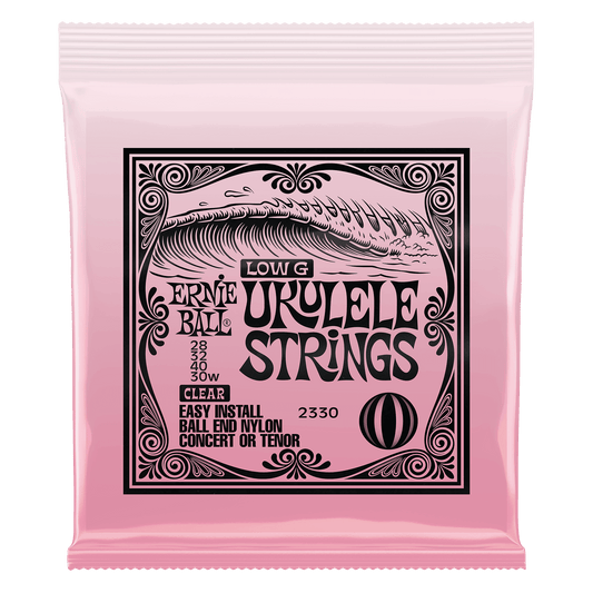 Ernie Ball Concert / Tenor Wound Low-G Nylon Ball-End Ukulele Strings - Clear