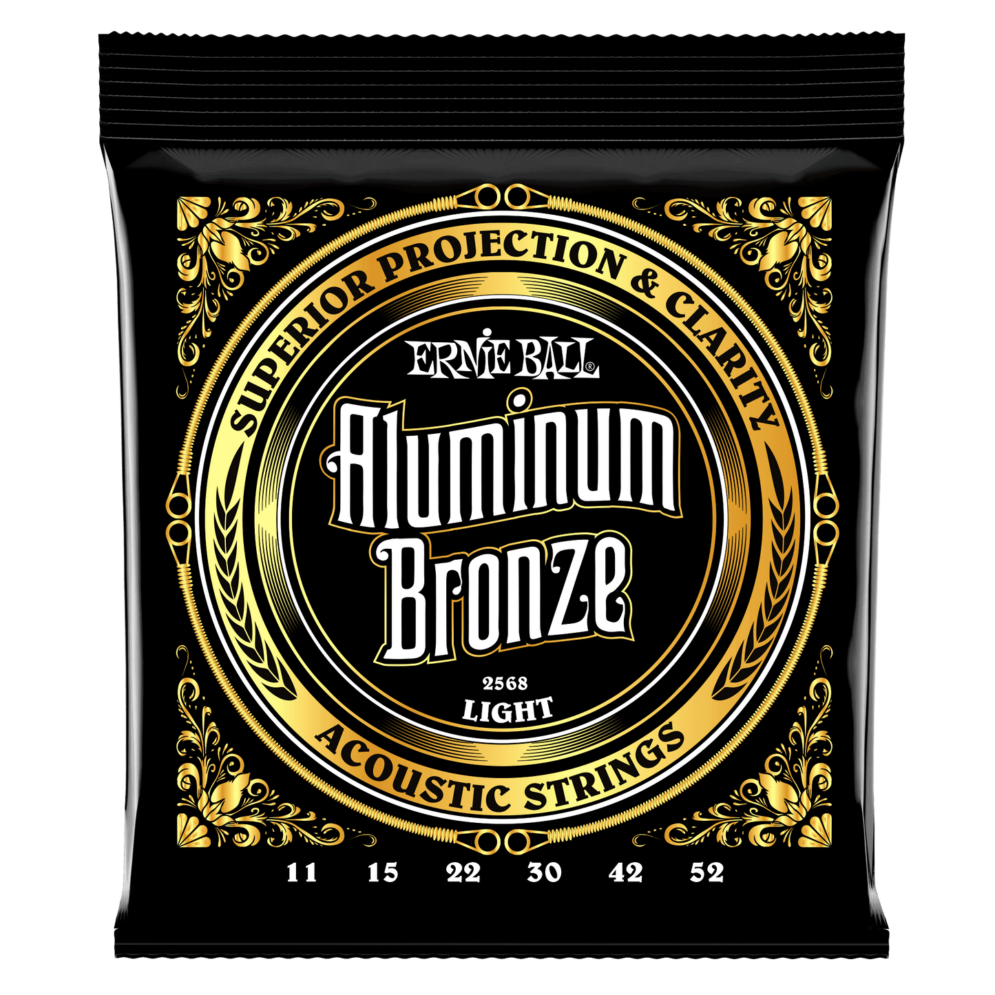 Ernie Ball Light Aluminum Bronze Acoustic Guitar Strings Set - 11-52
