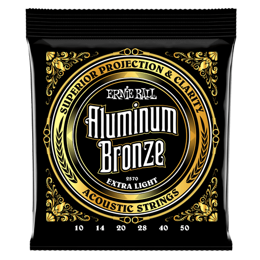 Ernie Ball Extra Light Aluminum Bronze Acoustic Guitar String Set - 10-50