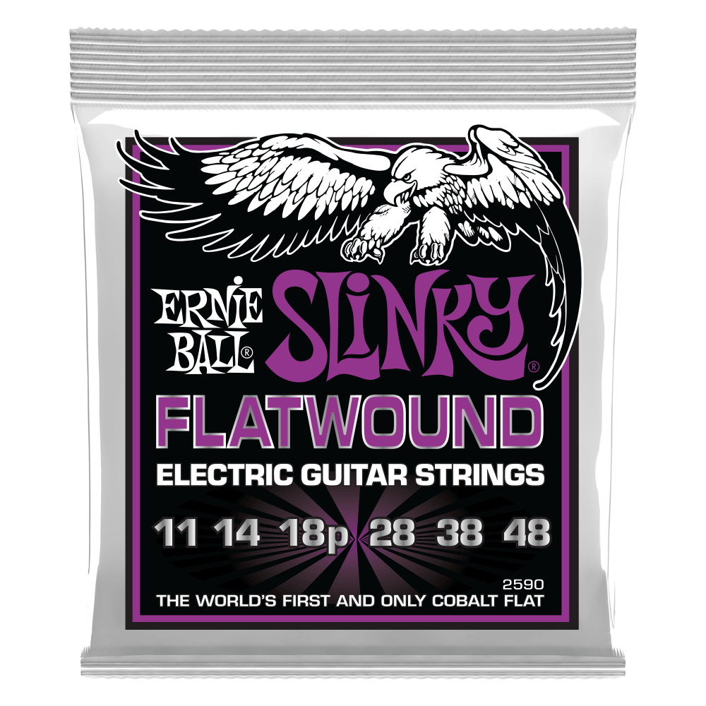 Ernie Ball Power Slinky Flatwound Electric Guitar Strings Set - 11 - 48
