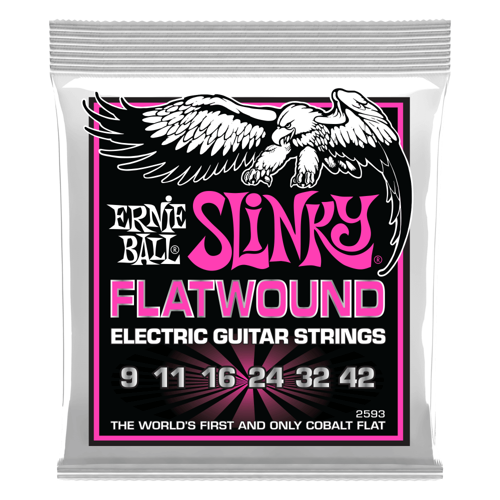 Ernie Ball Super Slinky Flatwound Electric Guitar Strings Set - 09 - 42