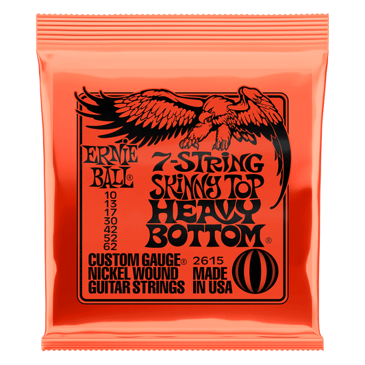Ernie Ball Skinny Top Heavy Bottom 7-String Nickel Wound Electric Guitar Stings Set - 10-62