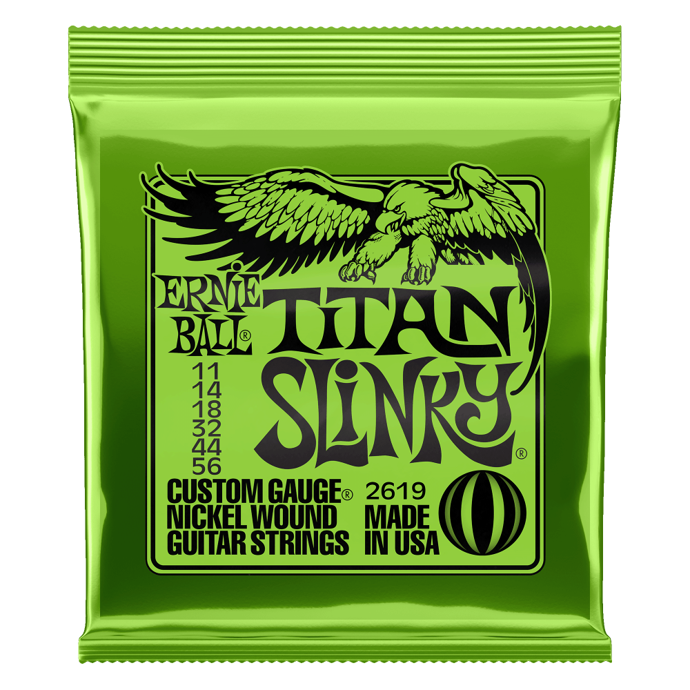 Ernie Ball Titan Slinky Nickel Wound Electric Guitar Strings Set - 11-56
