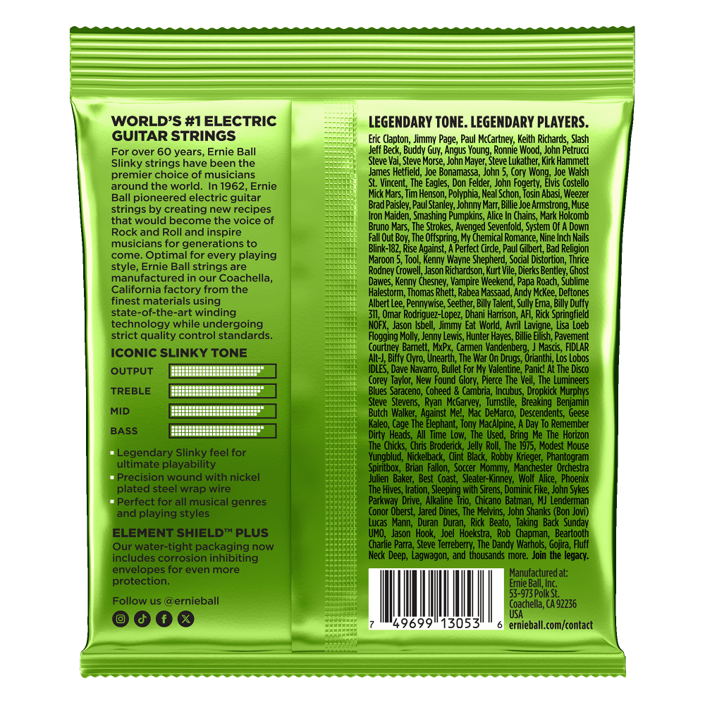 Ernie Ball Titan Slinky Nickel Wound Electric Guitar Strings Set - 11-56