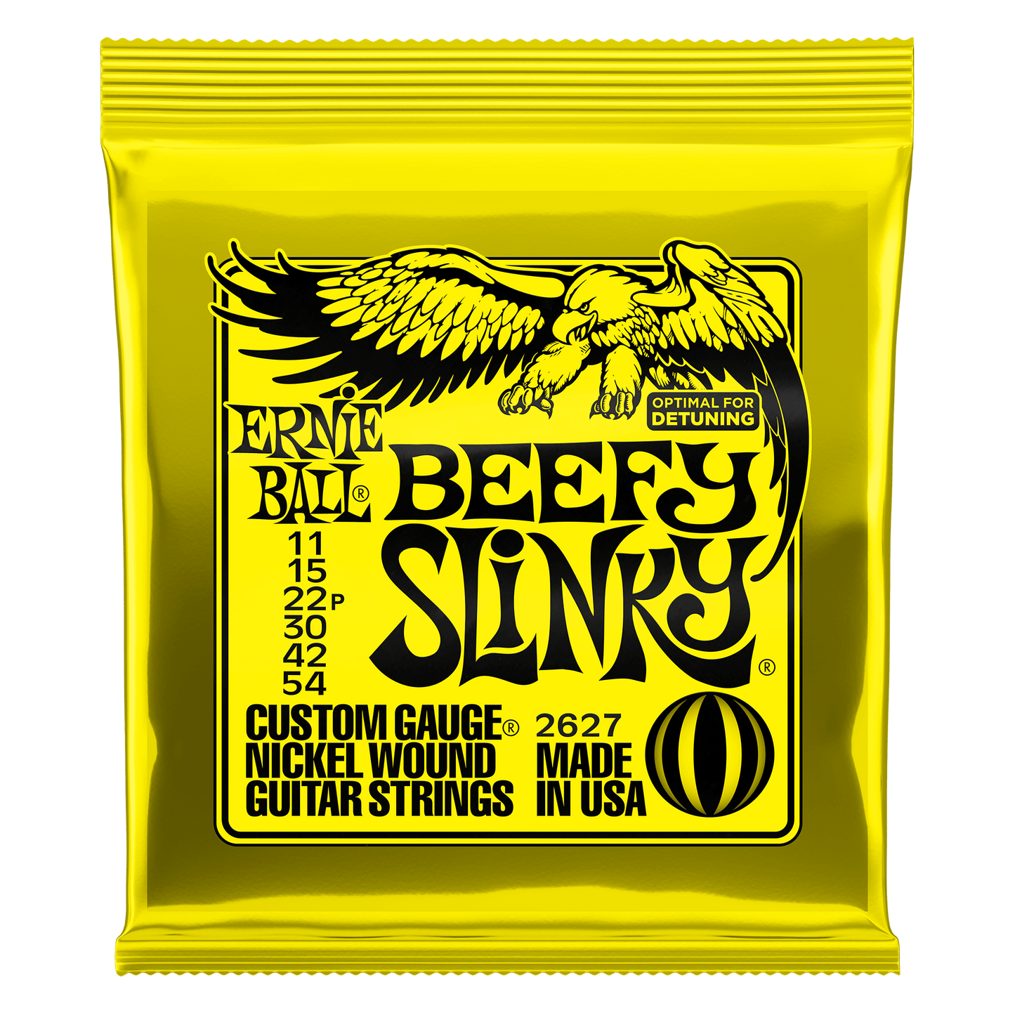 Ernie Ball Beefy Slinky Nickel Wound Electric Guitar Strings Set  - 11-54