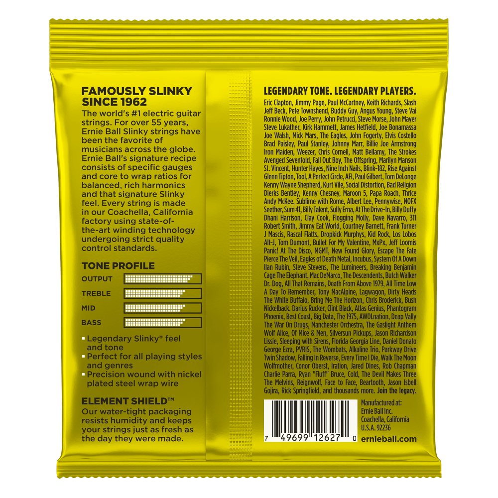 Ernie Ball Beefy Slinky Nickel Wound Electric Guitar Strings Set  - 11-54