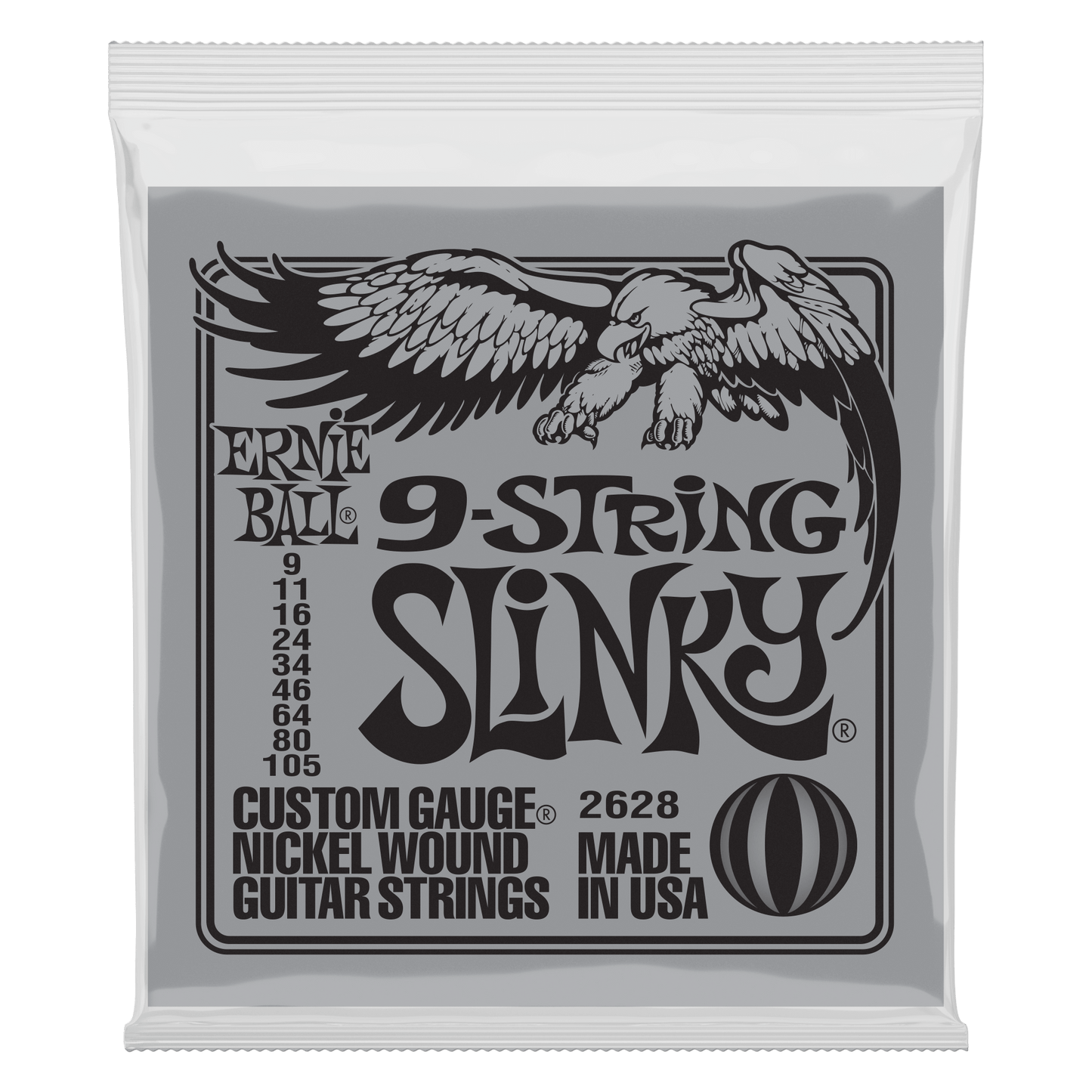 Ernie Ball Slinky Nickel Wound Electric Guitar 9-String Set - 9-105