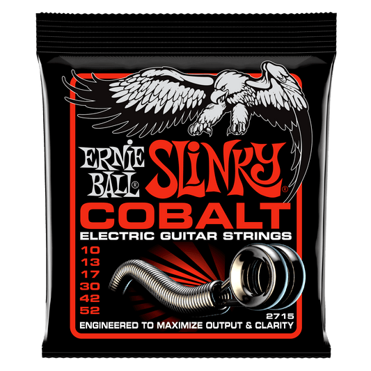 Ernie Ball Skinny Top Heavy Bottom Slinky Cobalt Electric Guitar Strings Set - 10-52