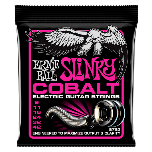 Ernie Ball Super Slinky Cobalt Electric Guitar Strings Set - 9-42