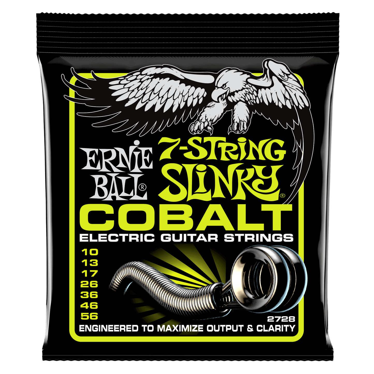 Ernie Ball Regular Slinky Cobalt 7-String Electric Guitar Strings Set - 10-56
