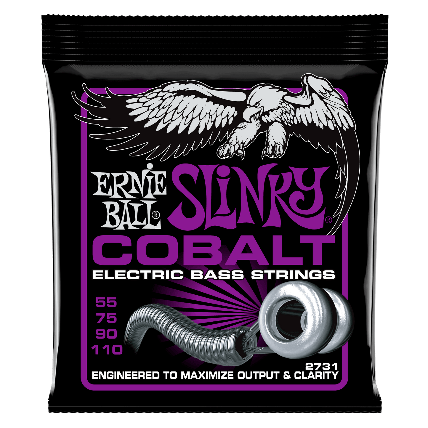 Ernie Ball Power Slinky Cobalt Electric Bass Strings Set - 55-110