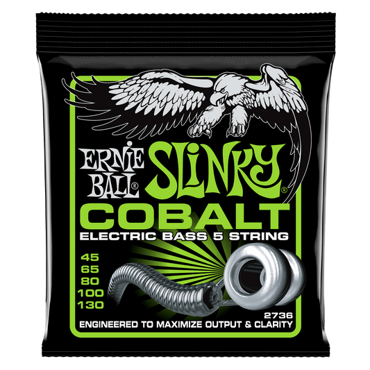 Ernie Ball Regular Slinky 5-String Cobalt Electric Bass Strings Set - 45-130