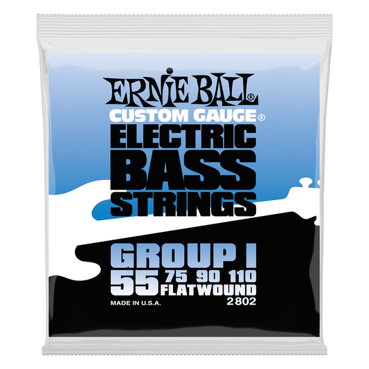 Ernie Ball Flatwound Group I Electric Bass String Set - 55-110
