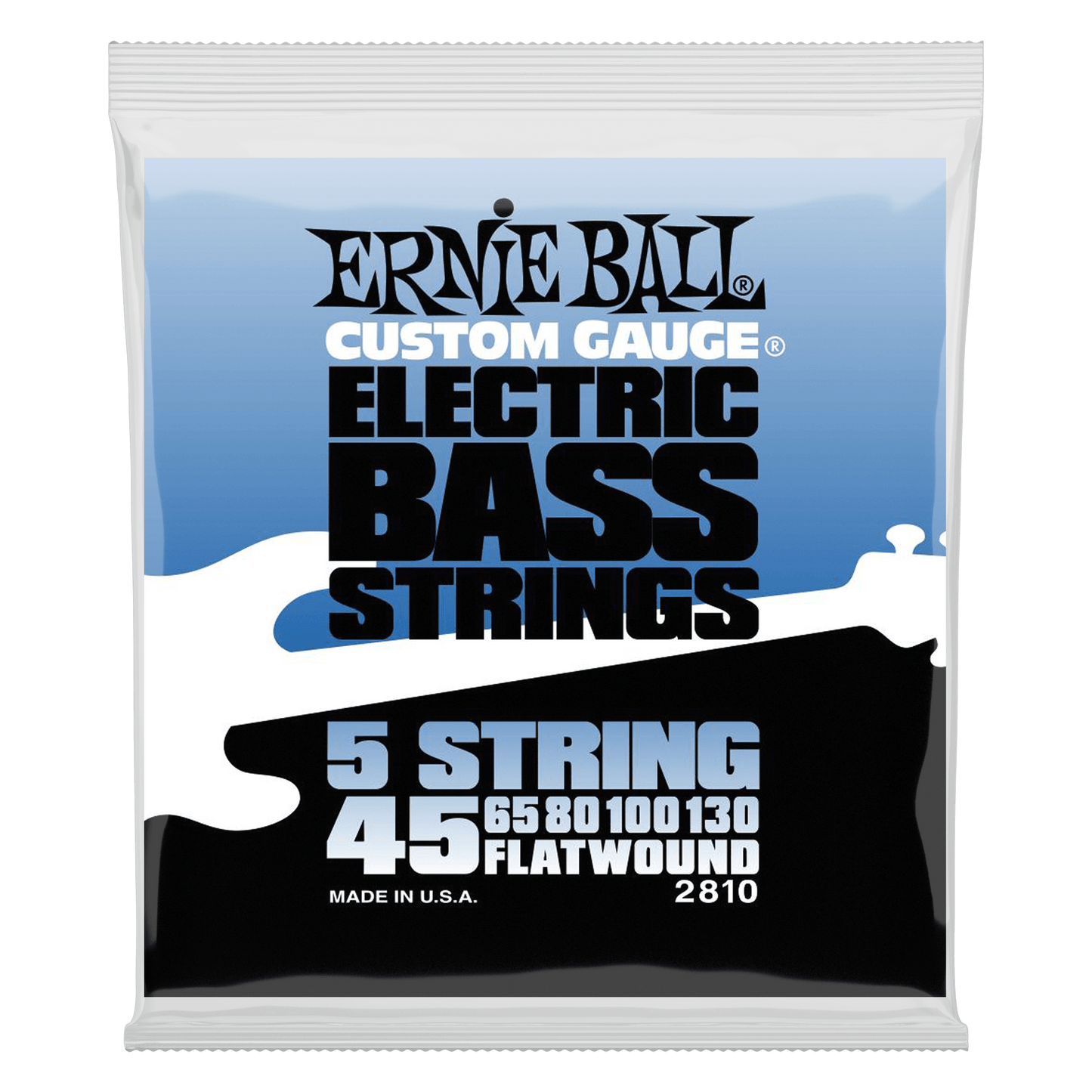 Ernie Ball Flatwound 5-String Electric Bass String Set - 45-130