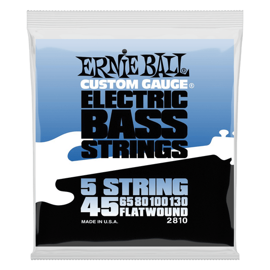 Ernie Ball Flatwound 5-String Electric Bass String Set - 45-130