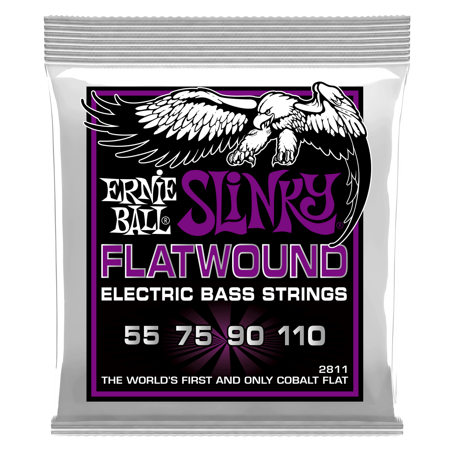 Ernie Ball Power Slinky Flatwound Electric Bass Strings Set - 55-110