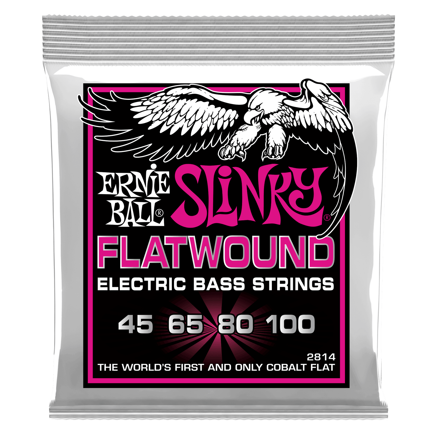 Ernie Ball Super Slinky Flatwound Electric Bass Strings Set - 45-100