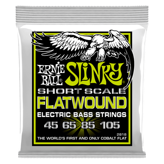 Ernie Ball Regular Slinky Short Scale Flatwound Bass Strings, 45-105