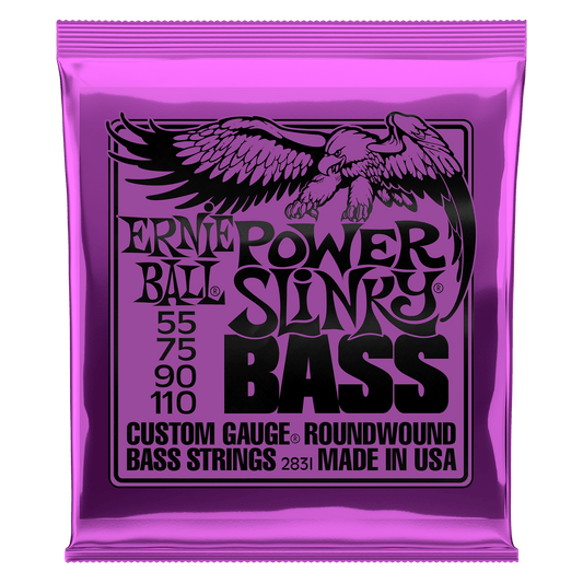 Ernie Ball Power Slinky Nickel Wound Electric Bass Strings Set - 55-110