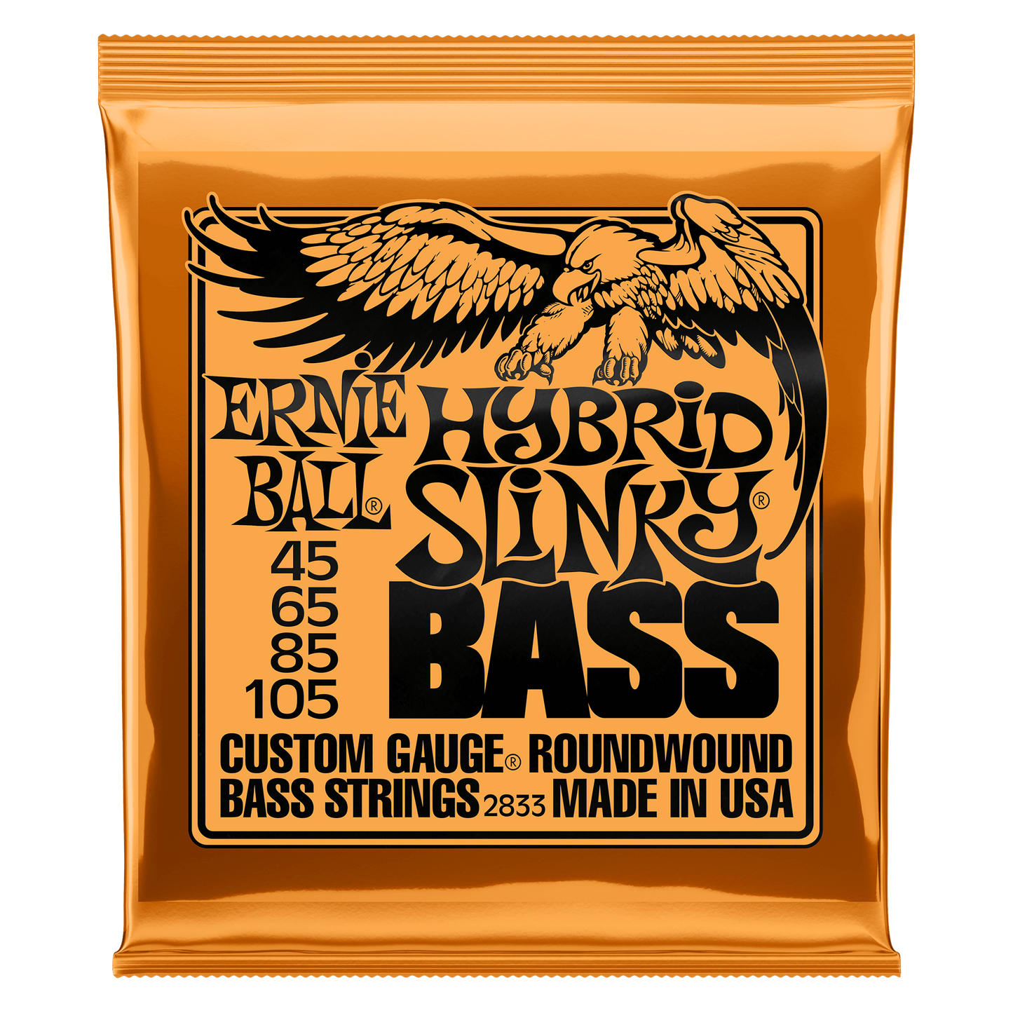 Ernie Ball Hybrid Slinky Nickel Wound Electric Bass Strings Set- 45-105