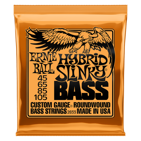 Ernie Ball Hybrid Slinky Nickel Wound Electric Bass Strings Set- 45-105