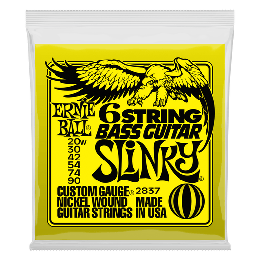 Ernie Ball Slinky 6-String Bass or Bass VI Small Ball End 30" Scale Bass Strings - 20-90