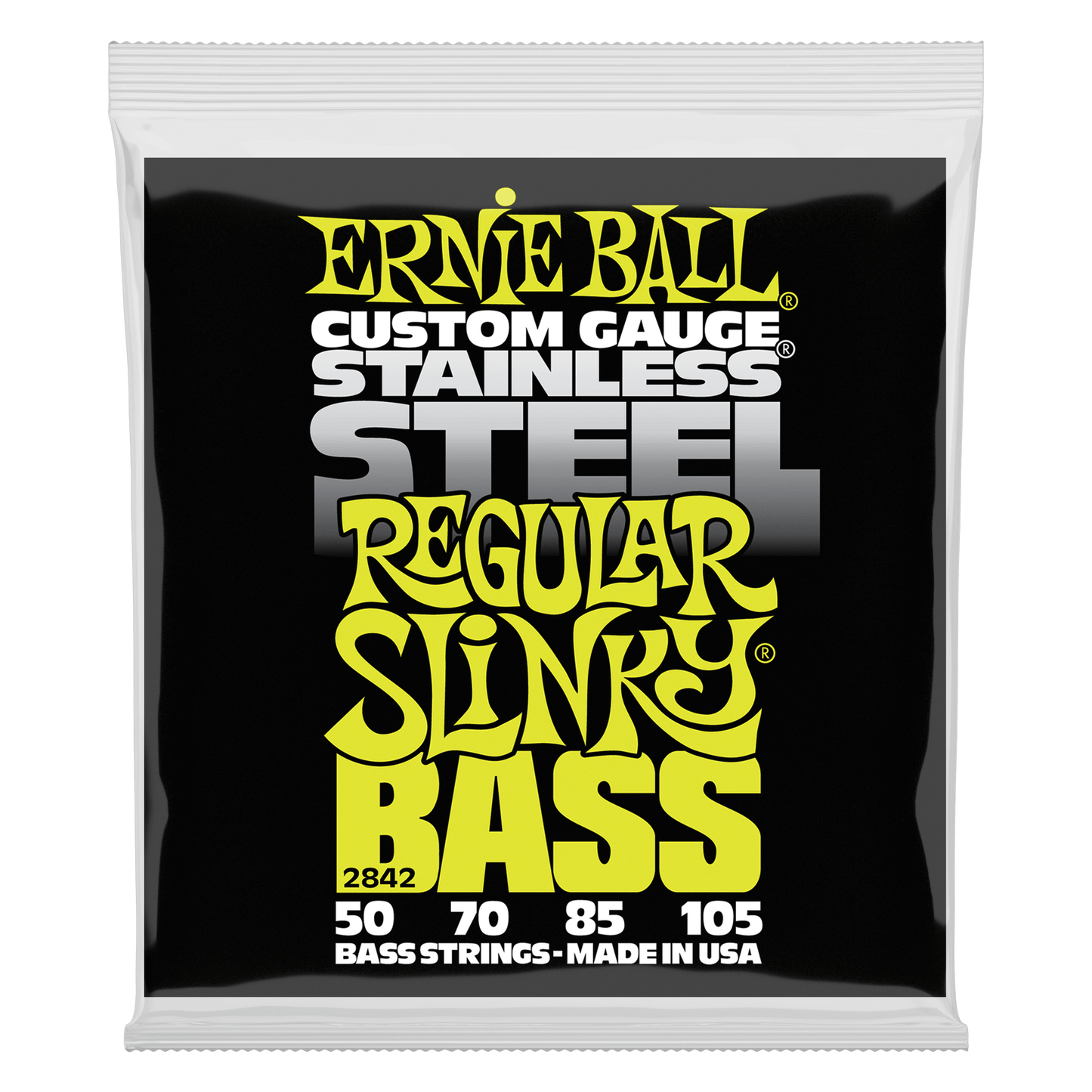 Ernie Ball Regular Slinky Stainless Steel Electric Bass Strings - 50-105