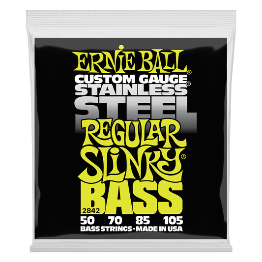 Ernie Ball Regular Slinky Stainless Steel Electric Bass Strings - 50-105