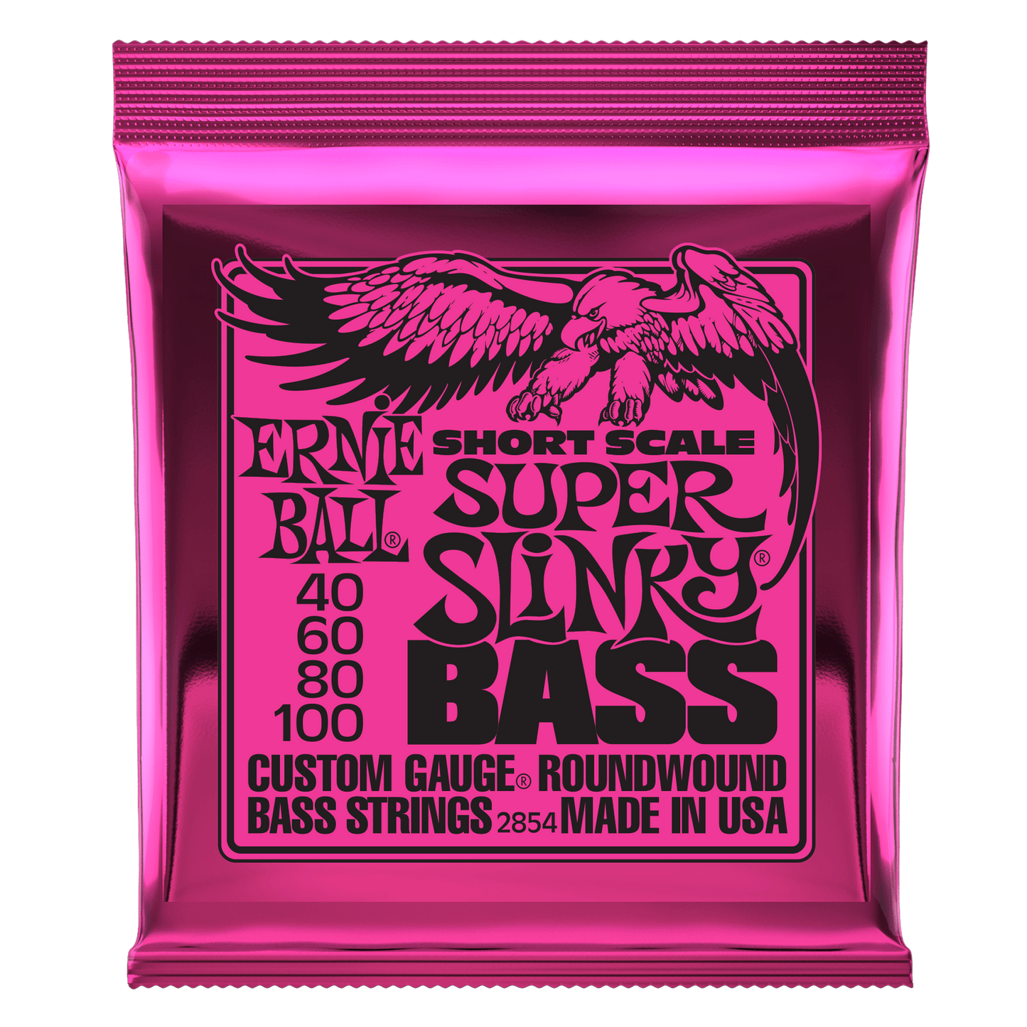 Ernie Ball Super Slinky Nickel Wound Short Scale Bass Strings Set- 45-100