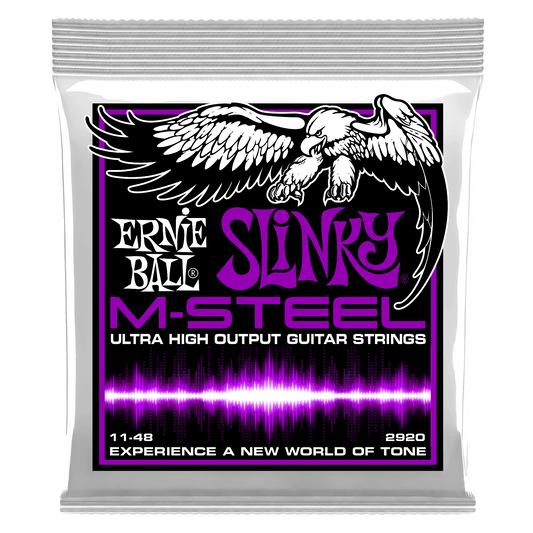Ernie Ball Power Slinky M-Steel Electric Guitar Strings 11-48