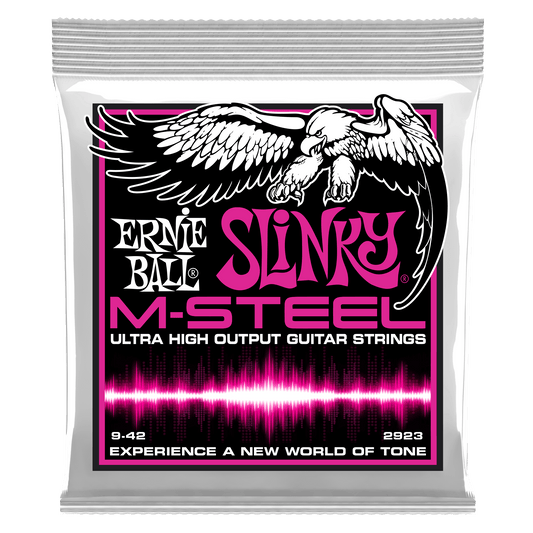 Ernie Ball Super Slinky M-Steel Electric Guitar Strings - 9-42