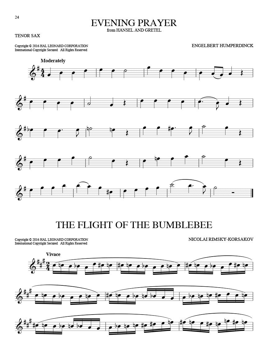 101 Classical Themes For Tenor Saxophone Book