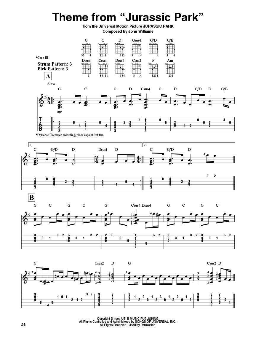Best Of John Williams - Easy Guitar Notes & Tab Book