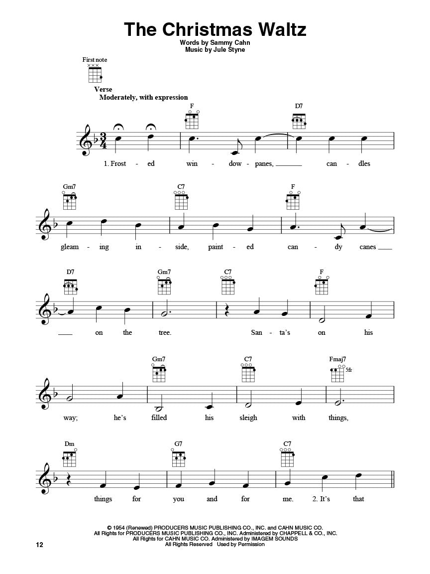 First 50 Christmas Songs Play On Ukulele Book