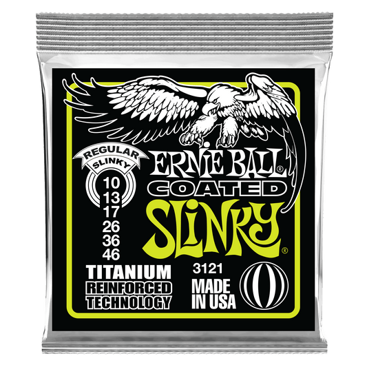 Ernie Ball Regular Slinky Coated Titanium RPS Electric Guitar Strings - 10-46