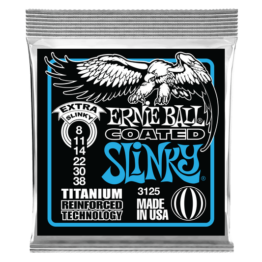 Ernie Ball Extra Slinky Coated Titanium RPS Electric Guitar String - 8-38