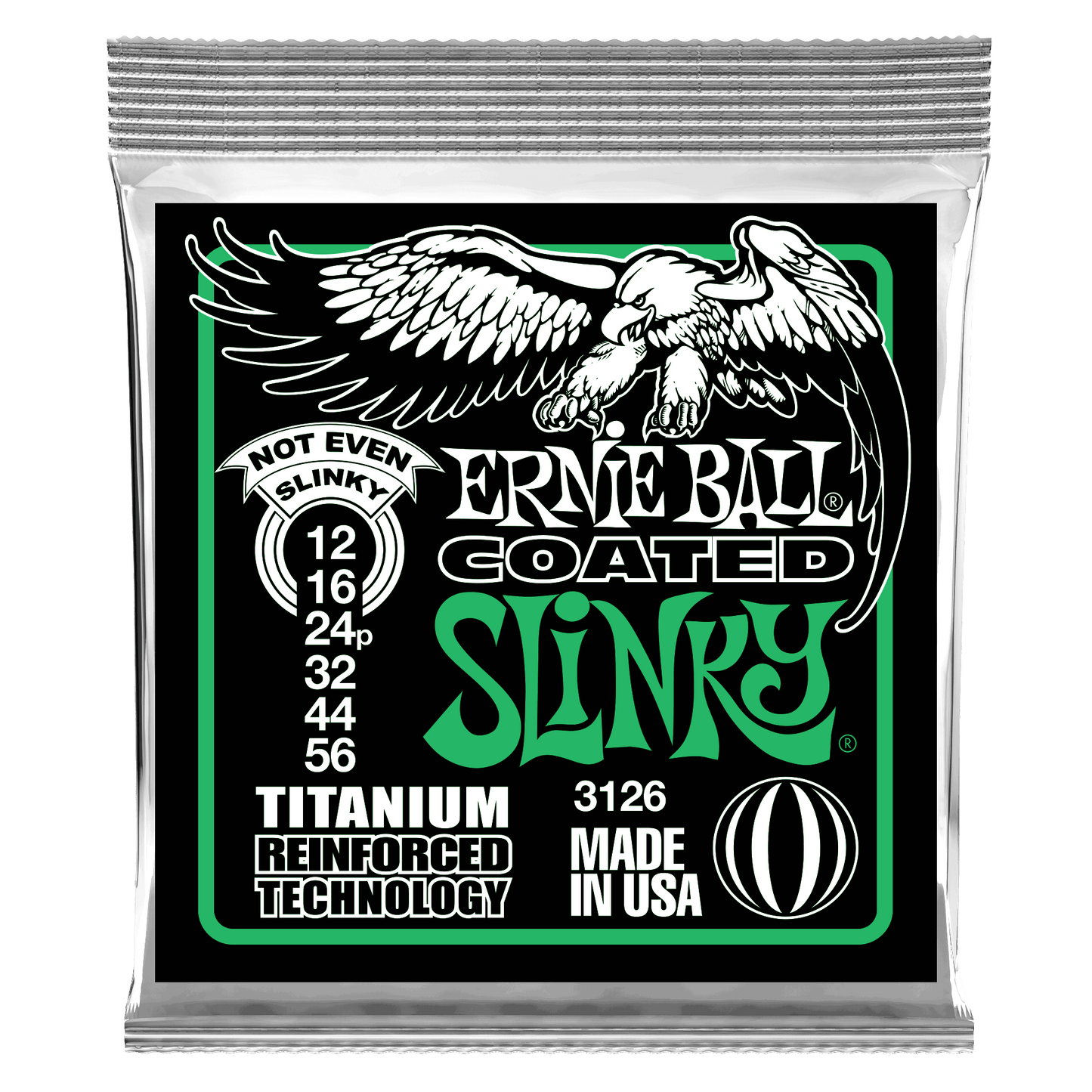 Ernie Ball Not Even Slinky Coated Titanium RPS Electric Guitar Strings - 12-56