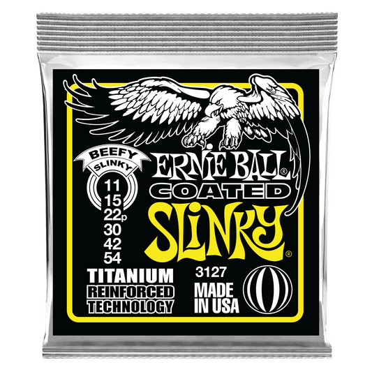 Ernie Ball Beefy Slinky Coated Titanium RPS Electric Guitar Strings - 11-54