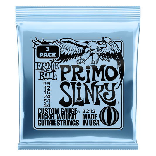 Ernie Ball Primo Slinky Nickel Wound Electric Guitar Strings - 9.5-44 - 3-Pack
