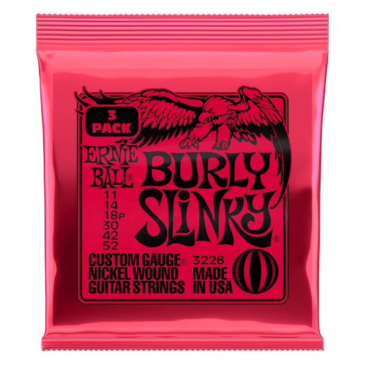 Ernie Ball Burly Slinky Nickel Wound Electric Guitar Strings Set -11-52 / 3-Pack