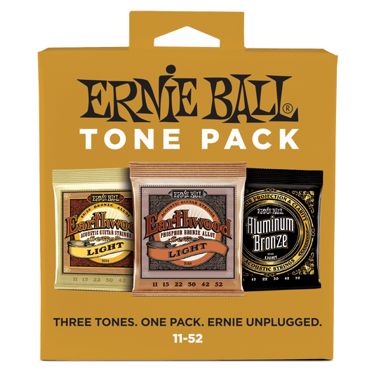 Ernie Ball Light Acoustic Guitar String Tone Pack - 11-52 - 3-Pack
