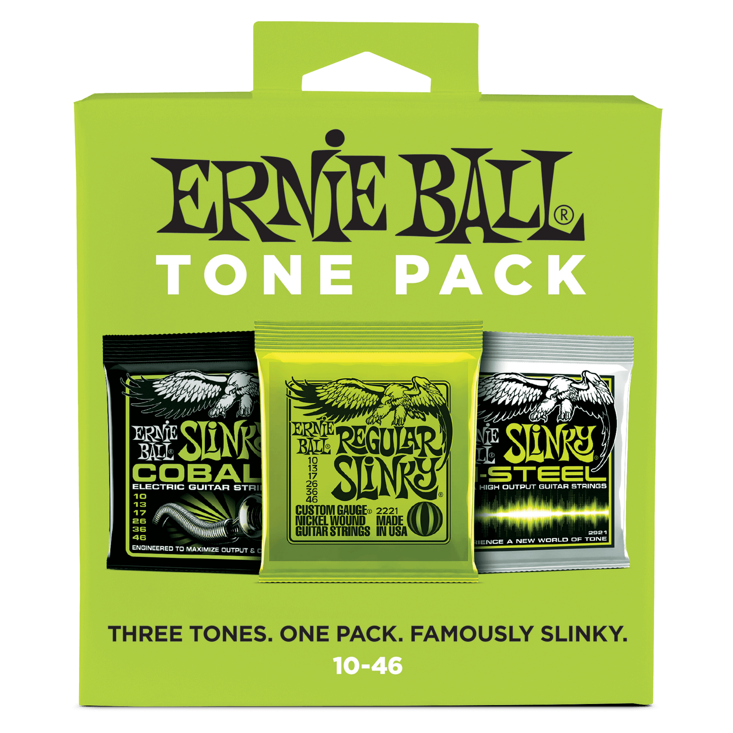 Ernie Ball Regular Slinky Electric Tone Pack (Cobalt, Regular, M-Steel) - 10-46 - 3 Pack